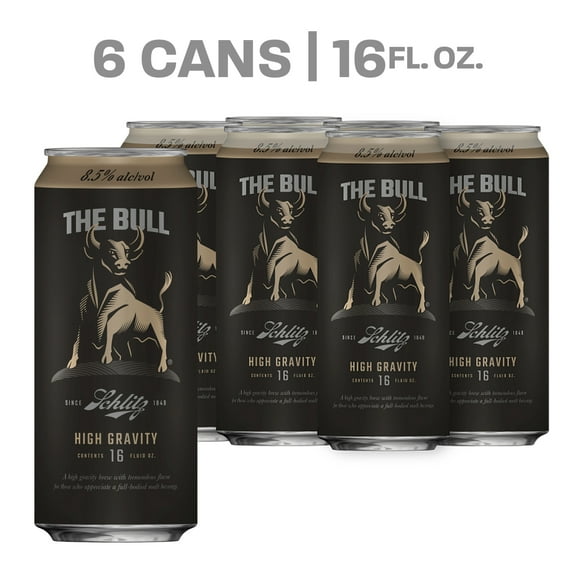 Schlitz High Gravity Lager, 6 pack, 16 fl. oz Aluminum Cans, 8.5% ABV, Domestic Lager