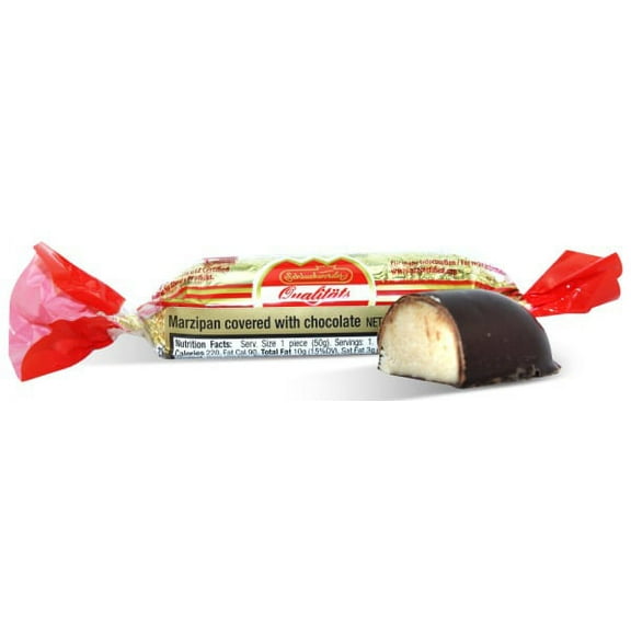 Schluckwerder, German Dark Chocolate Covered Marzipan Bar 1.76oz (10 pcs)