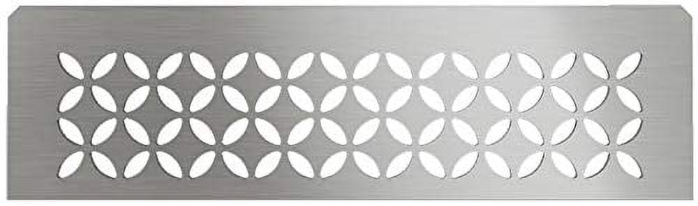 Shelf-N Brushed Stainless Steel Floral Wall Niche Shelf