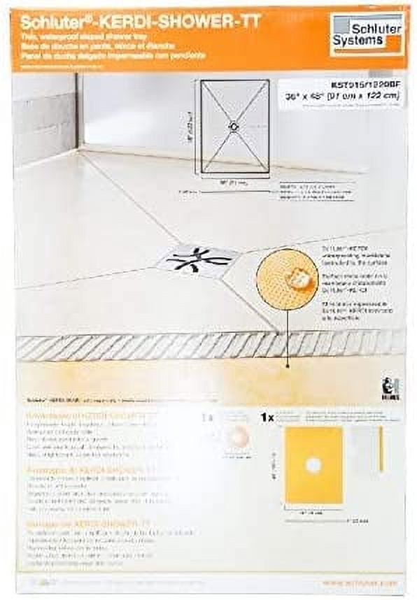 Schluter Kerdi 36Inch x 48Inch Center Shower Tray
