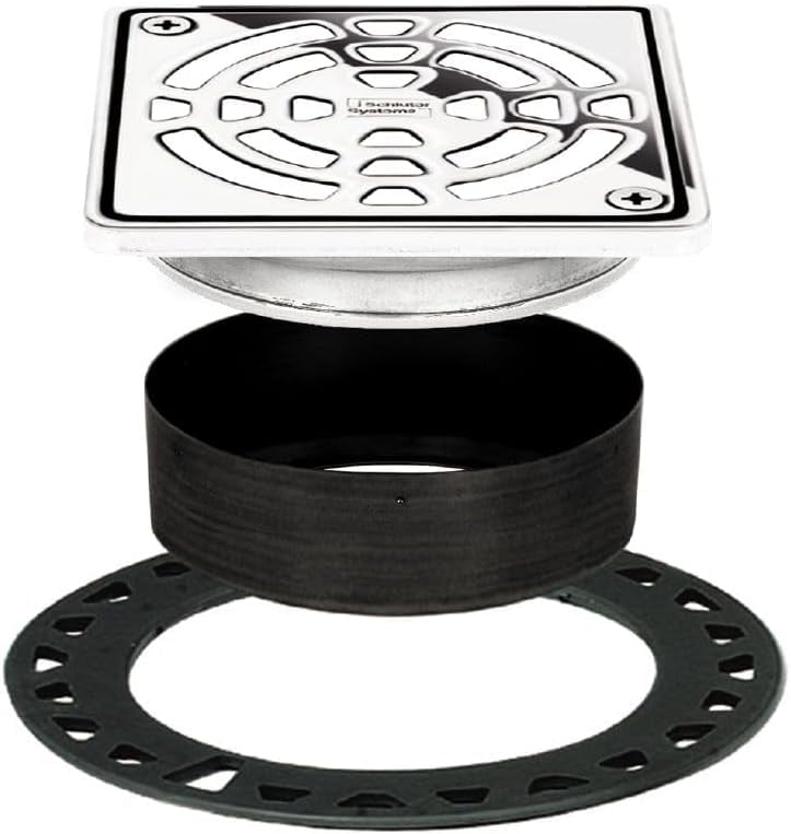 Schluter KerdiDrain Classic Shower Grate Kit with Integrated Slope