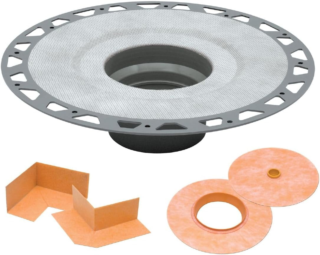 Schluter KerdiDrain PVC Shower Flange Kit with Preformed Waterproofing