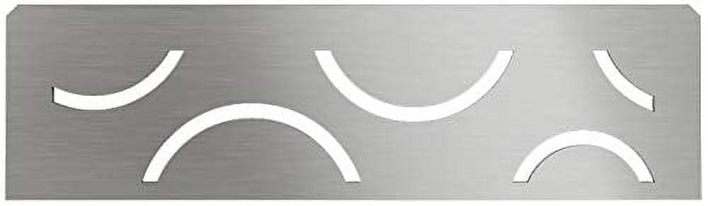 Brushed Stainless Steel Rectangular Shower Niche Shelf with Curve Design