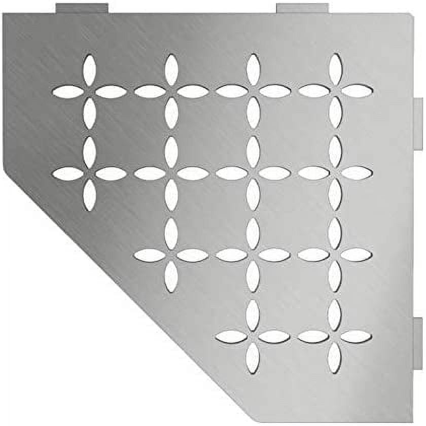 Pentagon Brushed Stainless Steel Corner Shower Shelf
