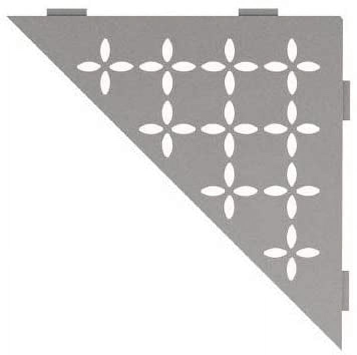 Schluter Systems Triangular Corner Shelf-E Floral Design Stone Grey  SES1D5TSSG
