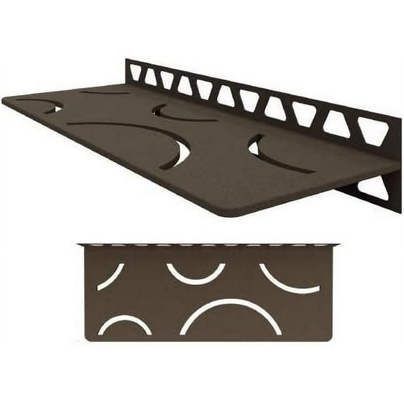 Schluter Systems Wall Shelf-W - Curve Design -Bronze - (SWS1D6TSOB) Kerdi-Line Shower Acessory