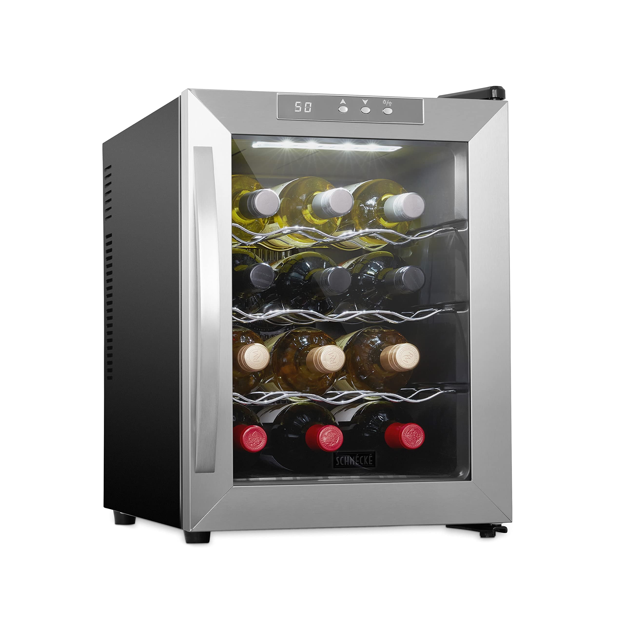 Schmécké 12 Bottle Stainless Steel Thermoelectric Freestanding Wine Cooler