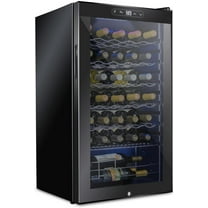 Schmecke 34 Bottle Wine Cooler with Glass Door & UV-Resistant Temperature Control