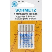 Schmetz Assorted Size Machine Embroidery Needles, 5 Count