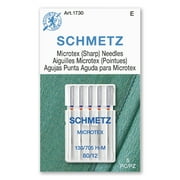 Schmetz Microtex Sewing Machine Needles - Size 80/12, 5 Count