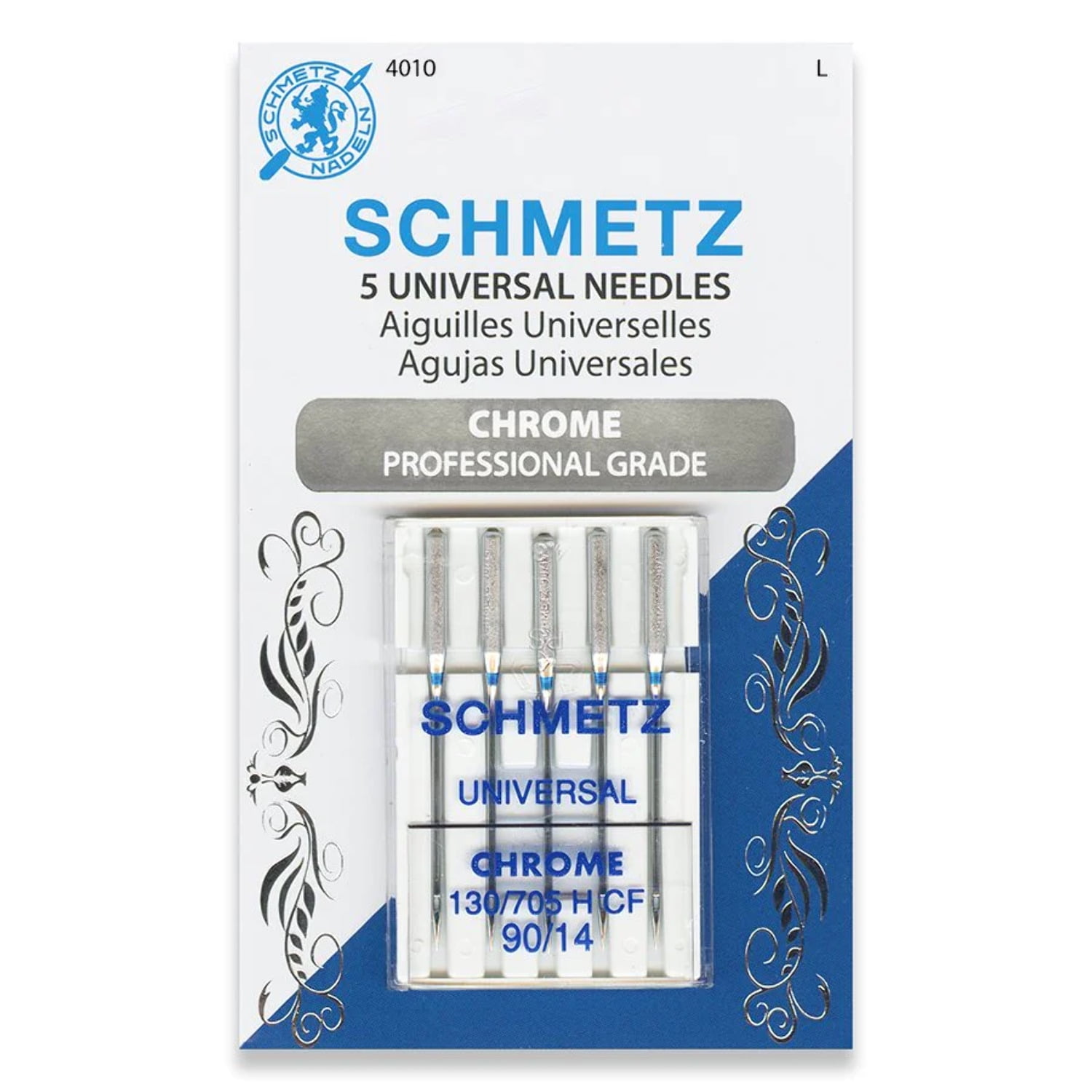 Schmetz Needle Chrome Universal Sz 90/14 5Pc (Pack Of 5) 