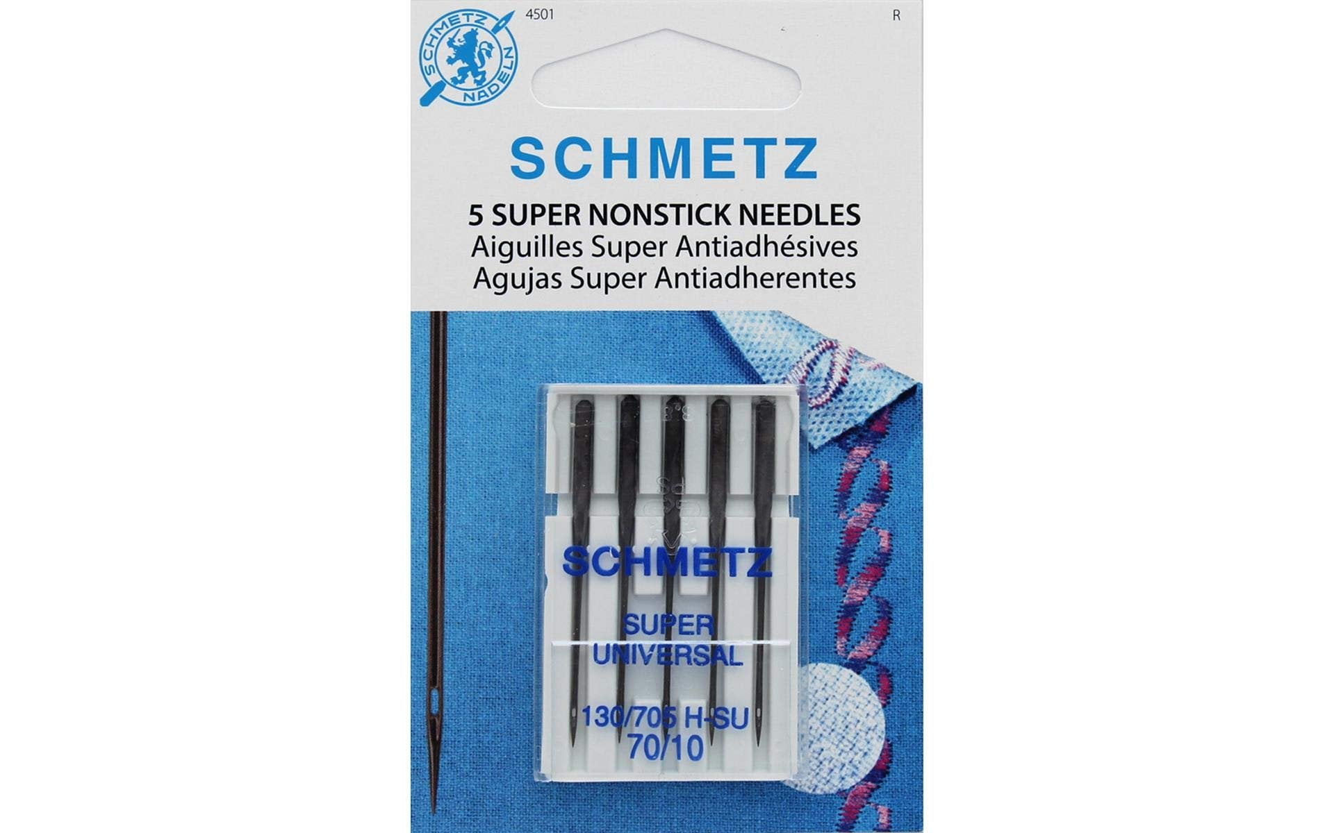 Schmetz Needle Super Nonstick Size 70/10 (Pack Of 5 Schmetz Needle Super Nonstick Size 70/10 (Pack Of 5