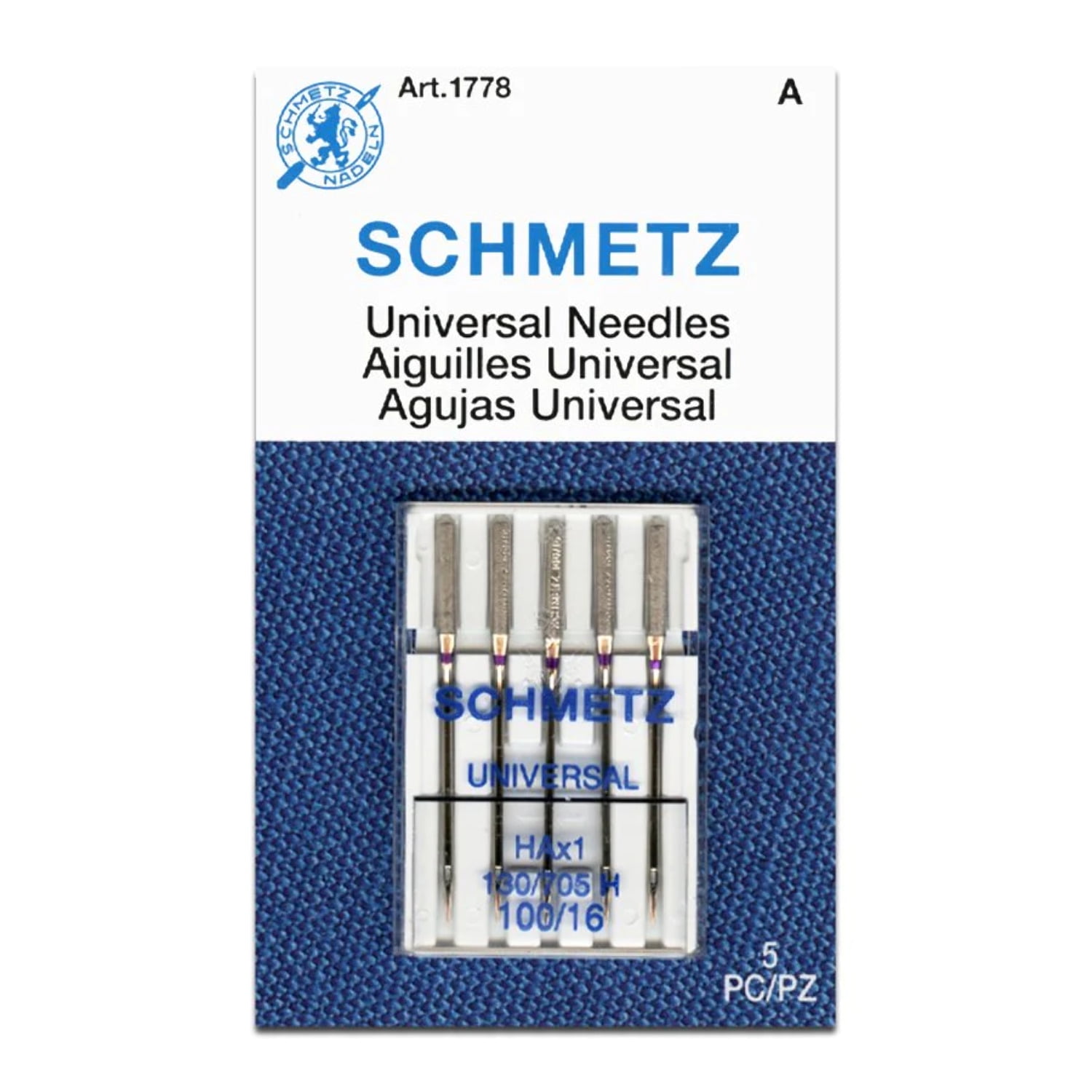 Schmetz Sewing Machine Needles: JeansAssorted 90(14)-110(18) x 5pcs, FREE  Delivery Available
