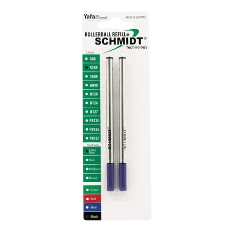 Schmidt 5285 Safety Rolling Tube Needle Refill - Black, Extra Fine Point 0.5mm, 2 Pack (SC58115)