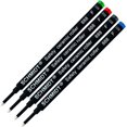 thumbnail image 1 of Schmidt 888 Safety Ceramic Rollerball Refill - Black, Blue, Green, Red Ink (Fine Tip 0.6mm) - Pack of 4, 1 of 3