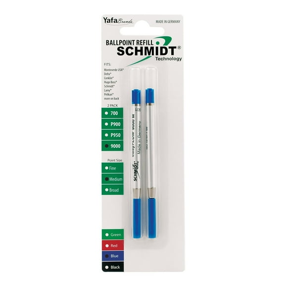 Schmidt Ink Schmidt 9000 Easy Flow Hybrid Ballpoint Refill fits Parker ballpoint pens Medium Blue 2