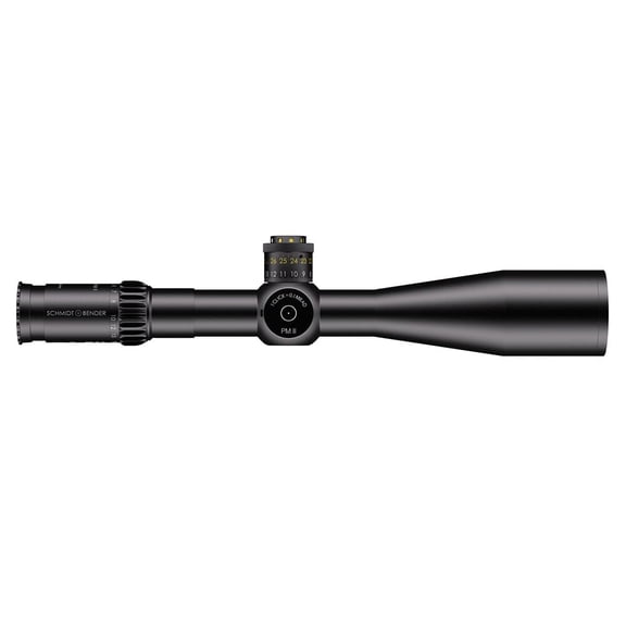 Schmidt Bender 5-25x56mm PM II LP Riflescope, P4FL Reticle, 1cm CCW DT/ST, Black (689-911-972-90-68)