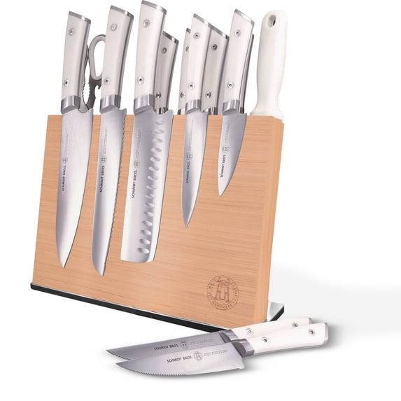 Schmidt Brothers® Cutlery 14-Piece Forged Professional Series Knife Block Set and Honing Rod and Steak Knives