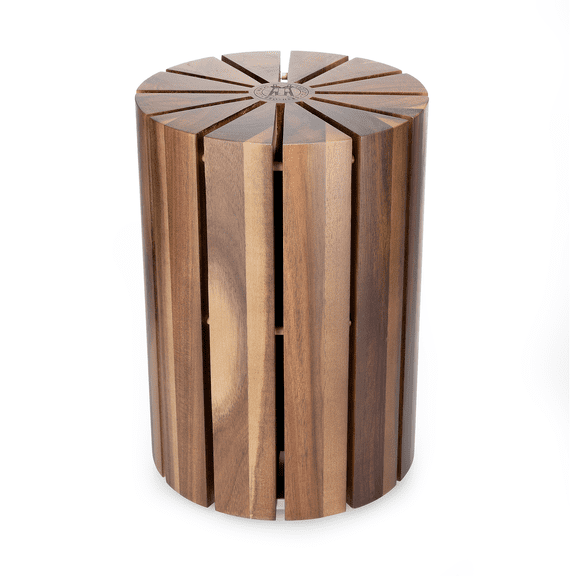 Schmidt Brothers Cutlery Acacia Giotto Magnetic Knife Block for Kitchen Storage