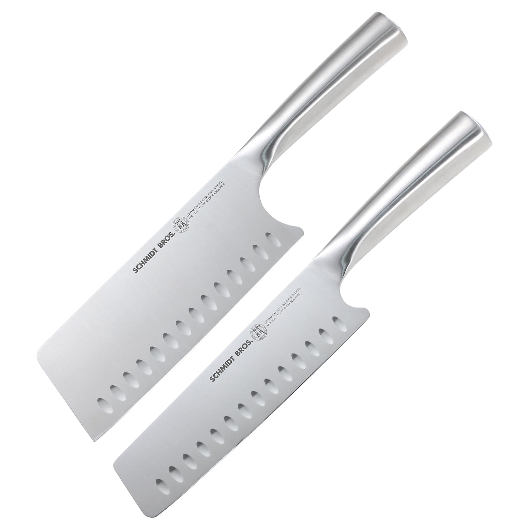 Schmidt Brothers® Cutlery Cleaver & Nakiri 2 Piece Set with German