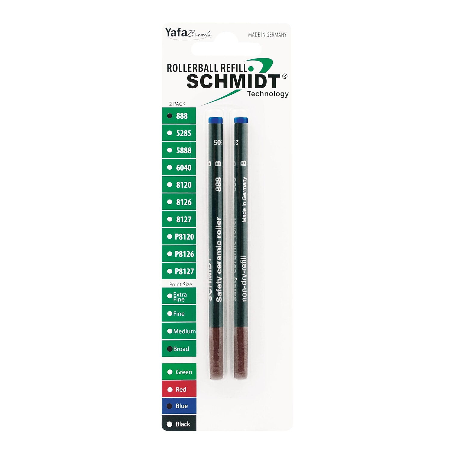 Schmidt Ink Schmidt 888 Safety Ceramic Rollerball Plastic Tube Refill