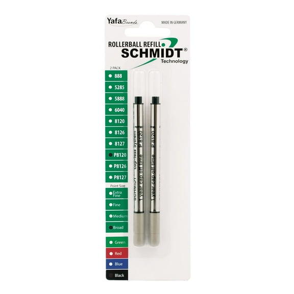 Schmidt Ink Schmidt P8120 Short Capless Rollerball Refill Broad Black 2 Pack (SC58133)