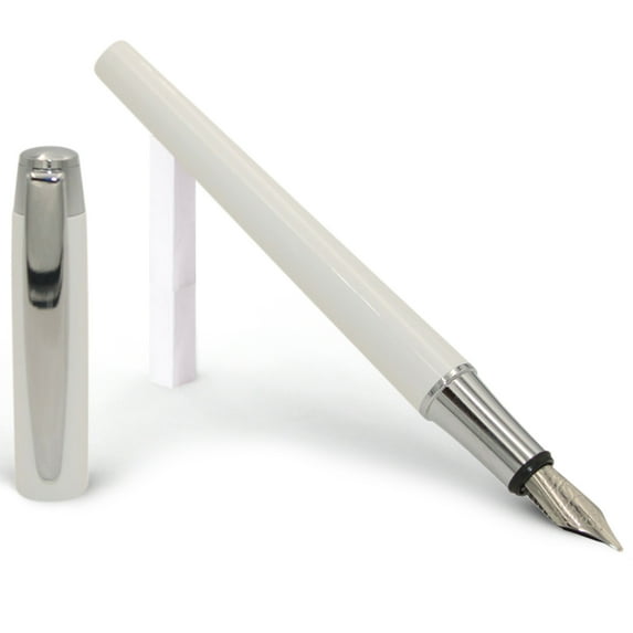Schmidt Intrinsic Fountain Pen, White, Medium Nib (SC82168)