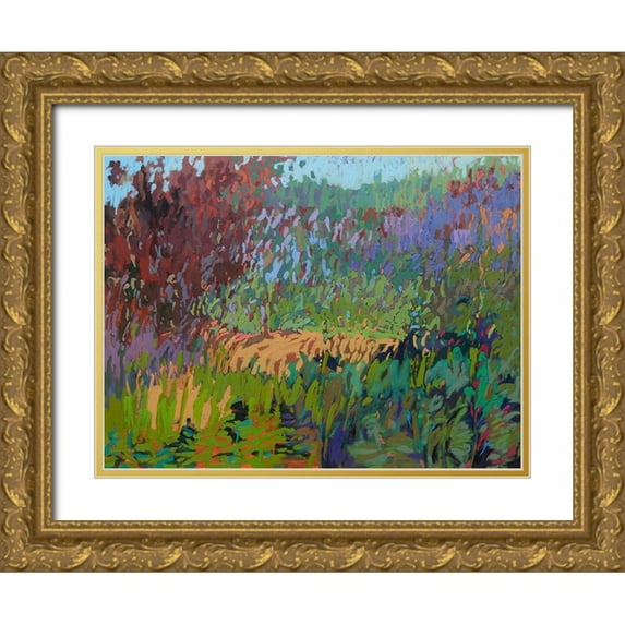 Schmidt, Jane 18x15 Gold Ornate Wood Framed with Double Matting Museum Art Print Titled - Color Field No. 72
