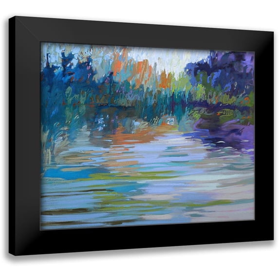Schmidt, Jane 24x20 Black Modern Framed Museum Art Print Titled - Waterways VI
