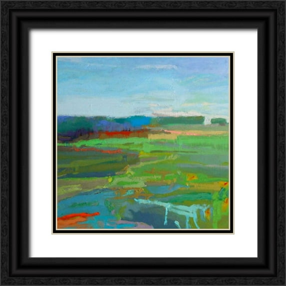 Schmidt, Jane 26x26 Black Ornate Wood Framed with Double Matting Museum Art Print Titled - Vinalhaven #5