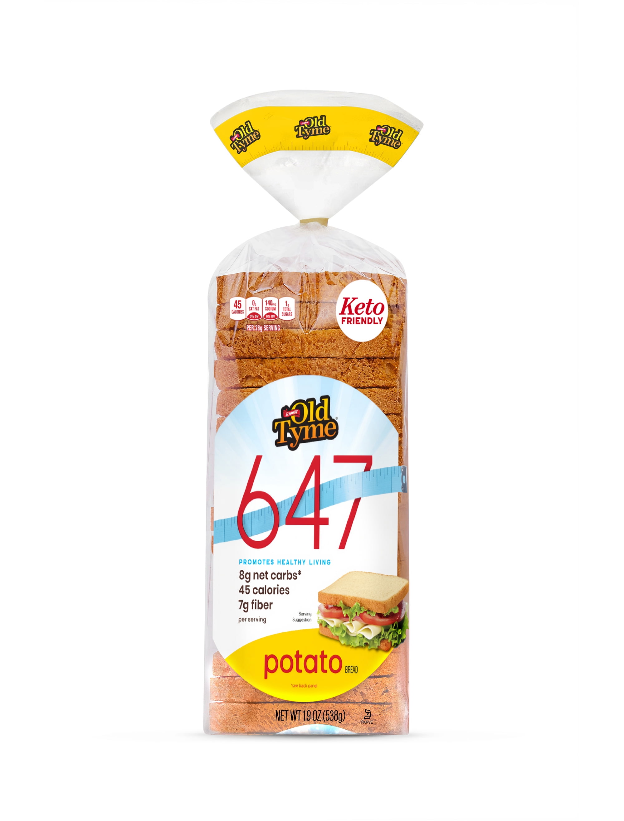 Schmidt Old Tyme 647 Potato Bread 19 oz Loaf - Low Carb Keto-Friendly ...