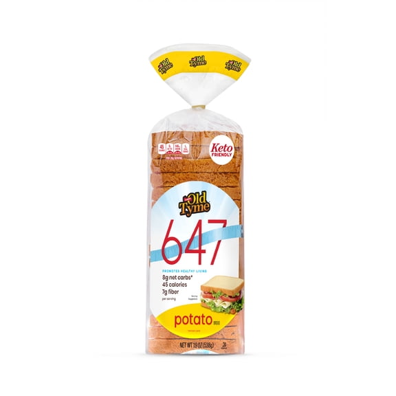 Schmidt Old Tyme 647 Keto-Friendly Low Carb Potato Bread, 19 oz Loaf