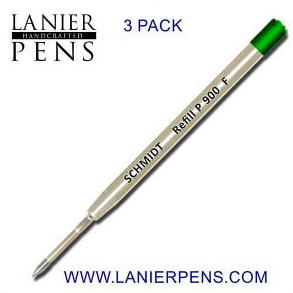 Schmidt P900 Parker Style Ballpoint Pen Refill - Green, Fine Point 0.6mm, 1 Pack