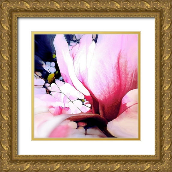Schmidt, Renate M. 20x20 Gold Ornate Wood Framed with Double Matting Museum Art Print Titled - Magnolie