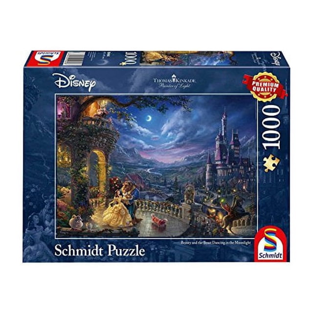 Schmidt Thomas Kinkade: Disney - The Beauty and The Beast Jigsaw Puzzle ...