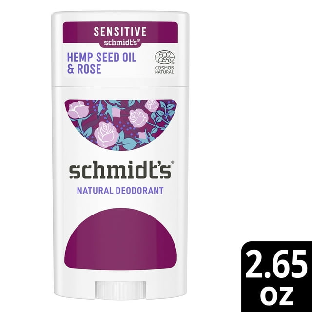 Schmidt's Deodorant Rose + Black Pepper, 2.65 oz