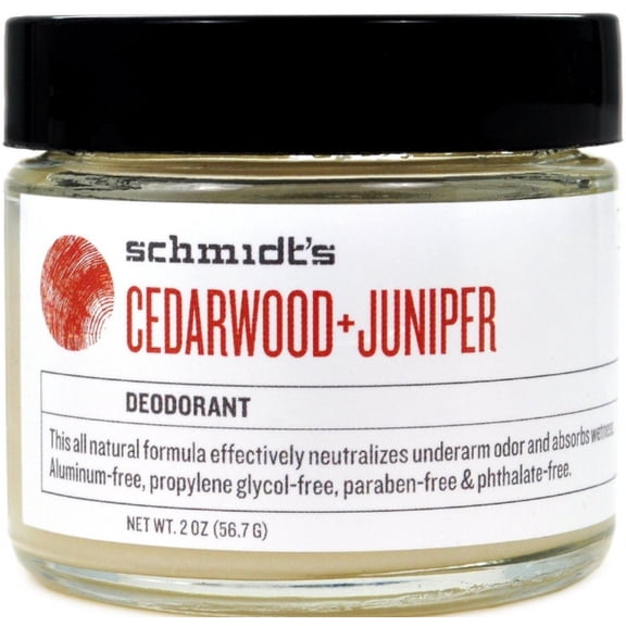 Schmidt's Natural Deodorant Jar Cedarwood Juniper Jar 2 oz - (Pack of 4)