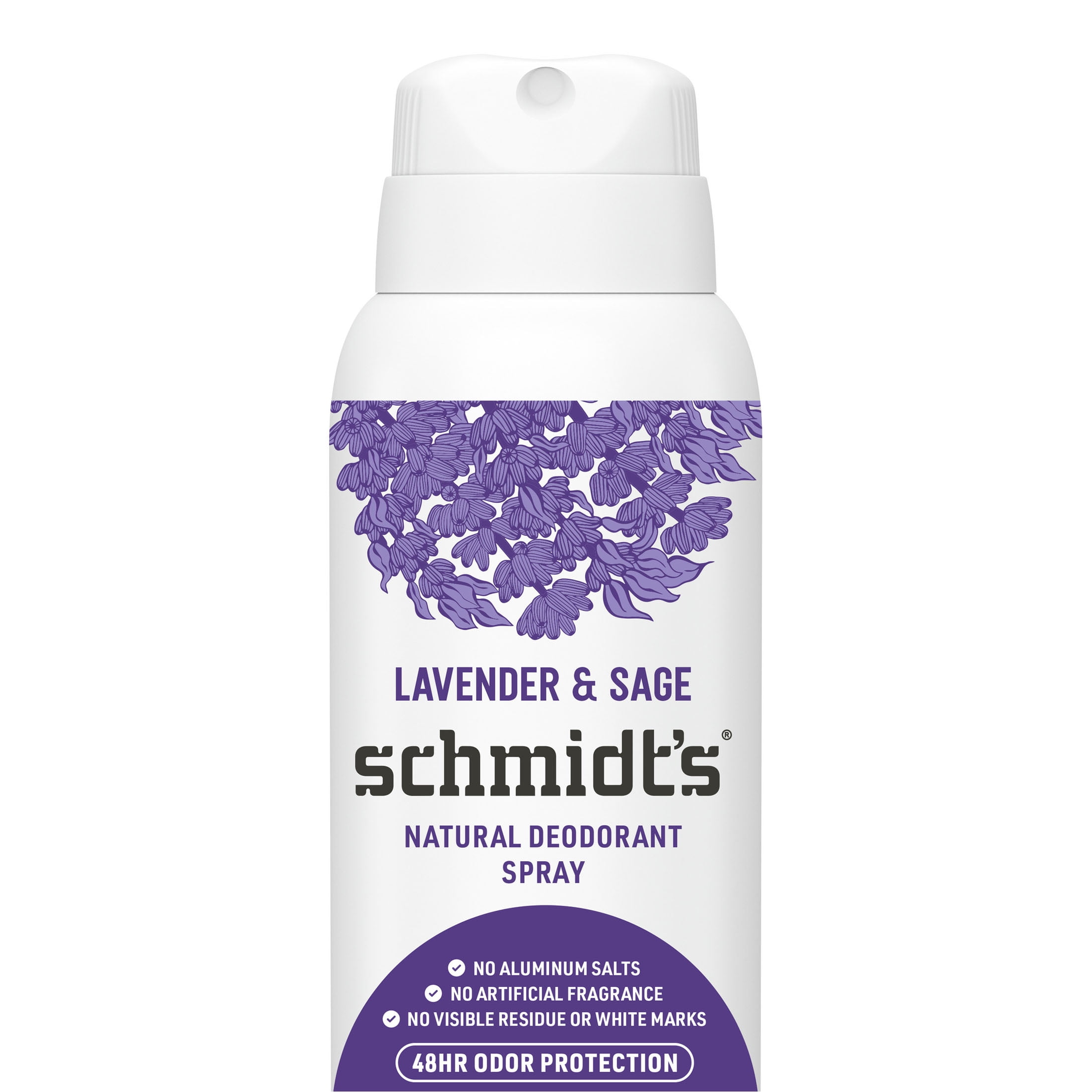 Schmidt's Natural Deodorant Spray for Women and Men, Lavender & Sage