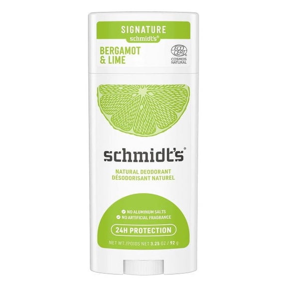 Schmidts 244591 3.25 oz Bergamot Plus Lime Deodorant Stick