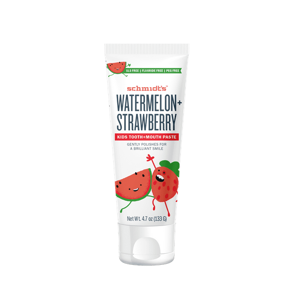 Schmidt's Naturally Flavored Kids Toothpaste Watermelon + Strawberry 4.7 OZ