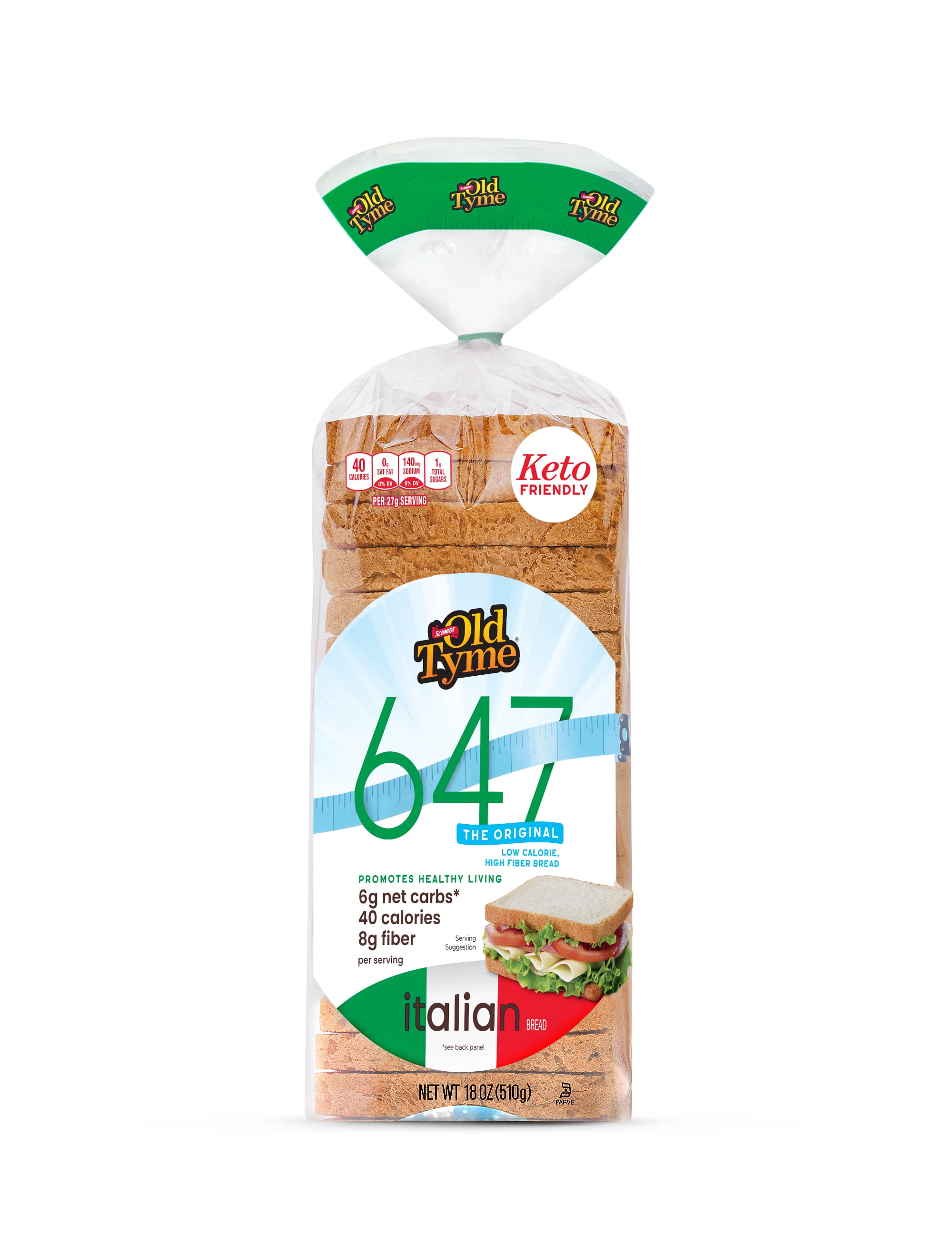 Schmidt Old Tyme, Italian Bread, 647 Low Calorie Keto Friendly, 18 oz ...