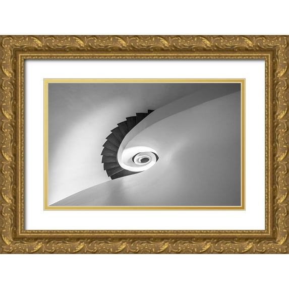 Schmidtke, Holger 14x10 Gold Ornate Wood Framed with Double Matting Museum Art Print Titled - Step Down