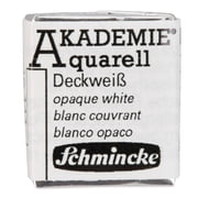 Schmincke Akademie Aquarell Watercolor Pan - Opaque White, Half Pan