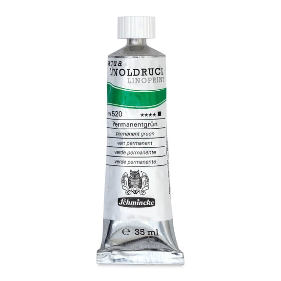 Schmincke Aqua Linoprint Ink - Permanent Green, 35 ml