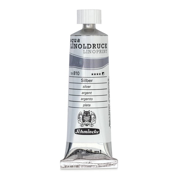 Schmincke Aqua Linoprint Ink - Silver, 35 ml