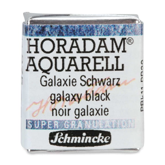 Schmincke Horadam Aquarell Artist Watercolor - Galaxy Black, Supergranulation, Half Pan