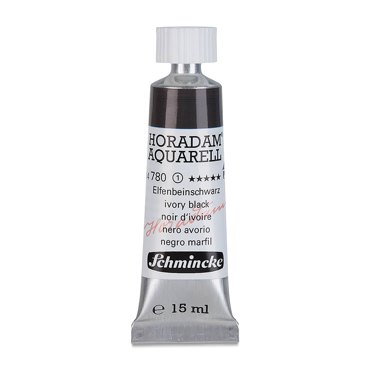 Schmincke Horadam Aquarell Artist Watercolor - Ivory Black, 15 ml tube