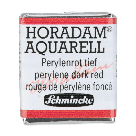 Schmincke Horadam Aquarell Watercolor - Perylene Dark Red, Half Pan