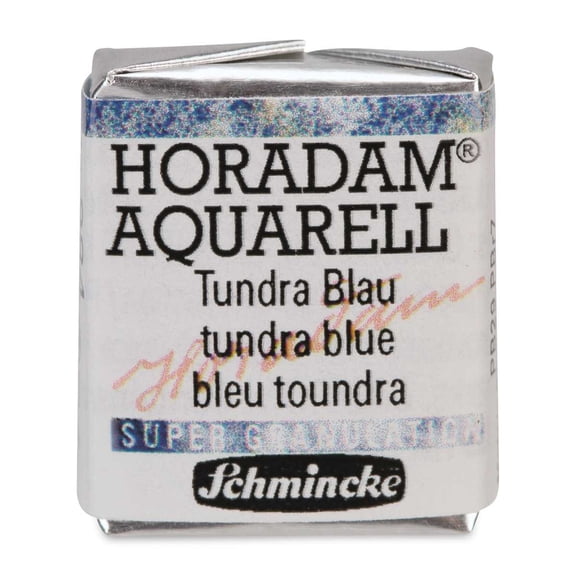 Schmincke Horadam Aquarell Artist Watercolor - Tundra Blue, Supergranulation, Half Pan