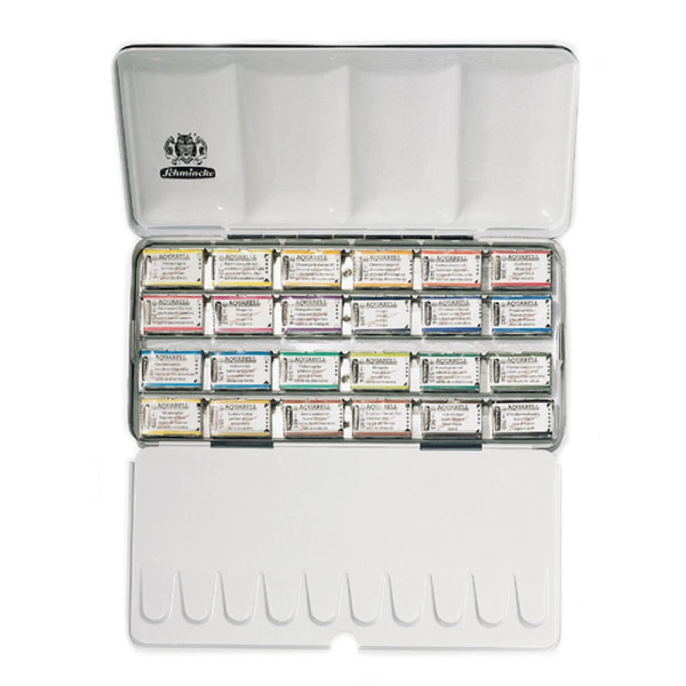 Schmincke Horadam Aquarell Watercolor Pans - Assorted Colors, Set of 24 ...
